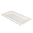 Rechteckiger Zuckerrohrteller 13×26 cm aus Bagasse – kompostierbar & hochwertig für Snacks & Fingerfood