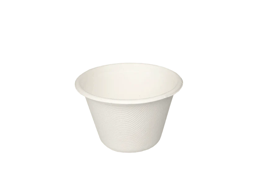 BIO Zuckerrohr-Saucenbecher, 60ml, Ø64mm, Weiß