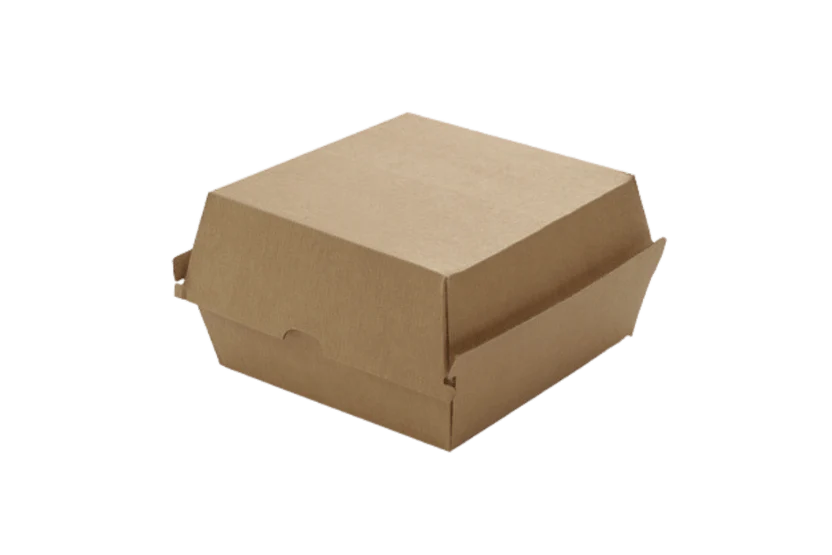 Hamburger Box, XL, 160x160x100mm, Kraftbraun