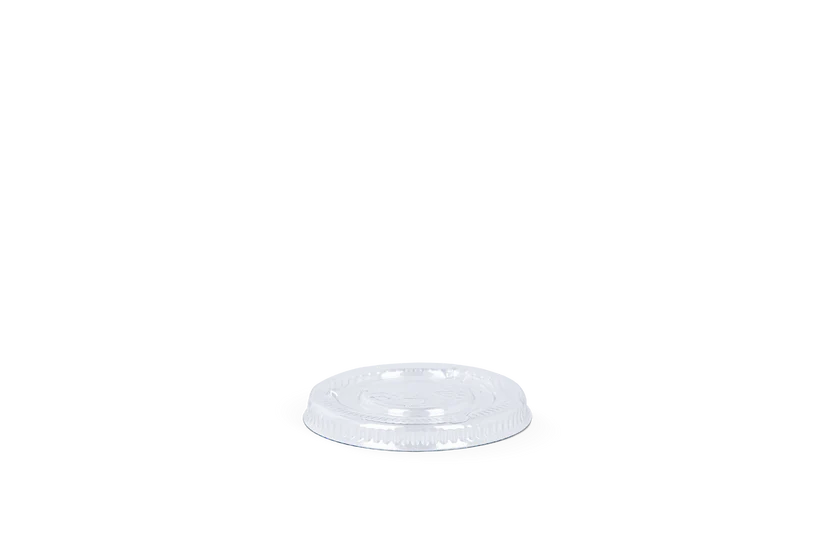 PET-Deckel für Saucenbecher, Ø62mm, Transparent