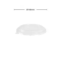 PET-Deckel für Salatschalen, Ø148mm, Transparent, 300Stk