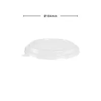 PET-Deckel für Salatschalen, Ø184mm, Transparent, 300Stk