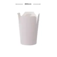 Papp-Nudelbox S, 400ml, Ø80mm, Weiß, 500Stk