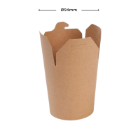Papp-Nudelbox M, 750ml, Ø94mm, Kraftbraun, 500Stk