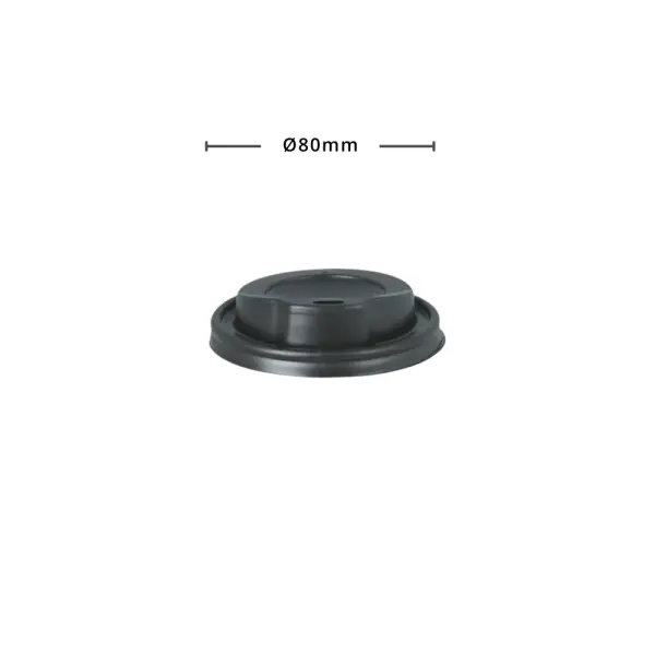 PS-Deckel Kaffeebecher, Ø80mm, schwarz, 1000Stk