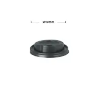 PS-Deckel Kaffeebecher, Ø90mm, schwarz, 1000Stk