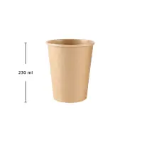 Pappbecher, 230ml, 8oz, Ø80mm, Kraftbraun, 1000Stk