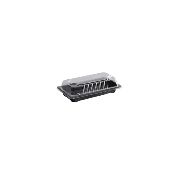 PS Sushi-Box mit Deckel S, Schwarz, 600Stk