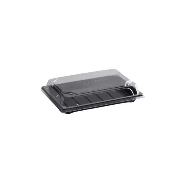 PS Sushi-Box mit Deckel L, Schwarz, 400Stk