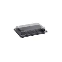 PS Sushi-Box mit Deckel L, Schwarz, 400Stk