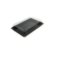 PS Sushi-Box mit Deckel, Family, Schwarz, 300Stk