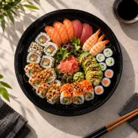 Sushi-Box Rund, Ø350mm, Schwarz, 100Stk