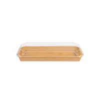 Sushi-Box mit Deckel Slim, Kraftbraun, 300Stk