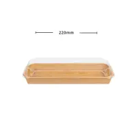 Sushi-Box mit Deckel Slim, Kraftbraun, 300Stk