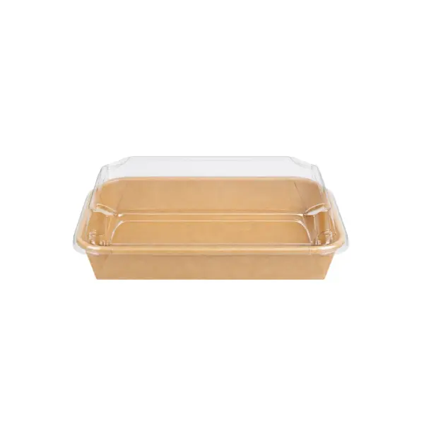 Sushi-Box mit Deckel L, Kraftbraun, 300Stk
