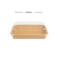Sushi-Box mit Deckel L, Kraftbraun, 300Stk