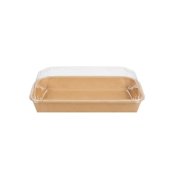 Sushi-Box mit Deckel XL, Kraftbraun, 200Stk