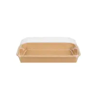 Sushi-Box mit Deckel XL, Kraftbraun, 200Stk