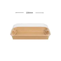 Sushi-Box mit Deckel XL, Kraftbraun, 200Stk