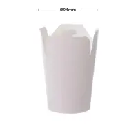 Papp Nudelbox M, 750ml, Ø94mm, Weiß, 500Stk