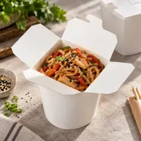 Papp Nudelbox M, 750ml, Ø94mm, Weiß, 500Stk