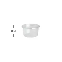 Saucenbecher mit Deckel, 50ml, PP, 500Stk