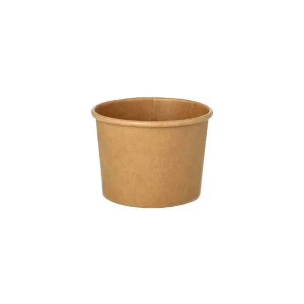 Papp-Suppenbecher 350ml, Kraftbraun, Ø98mm, 500Stk