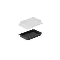 PP Sushi-Box + Deckel M, schwarz, 500Stk