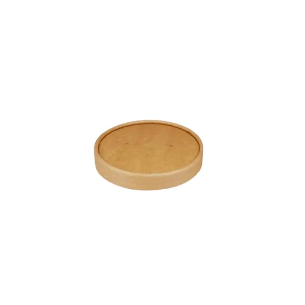 Papp Deckel für Suppenbecher Ø118mm, Kraftbraun, 500Stk