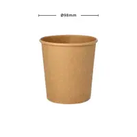 Papp Suppenbecher 470ml, Ø98mm, Kraftbraun, 500Stk