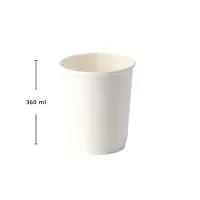 Pappbecher 360ml, 12oz, Ø90mm, Weiß, 1000Stk