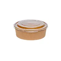 Papp Salatschale mit PP-Deckel 500ml, Ø148mm,...