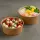 Papp Salatschale mit PP-Deckel 500ml, Ø148mm, Kraftbraun, 300Stk