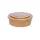 Papp Salatschale mit PP-Deckel 1000ml, Ø148mm, Kraftbraun, 300Stk